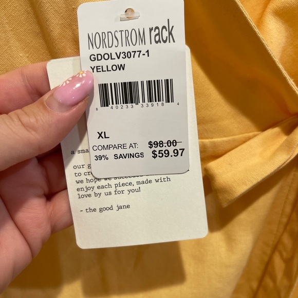 The Good Jane Canary Yellow Island True Wrap
Lined Dress Pockets Size XL NWT - Picture 3 of 5